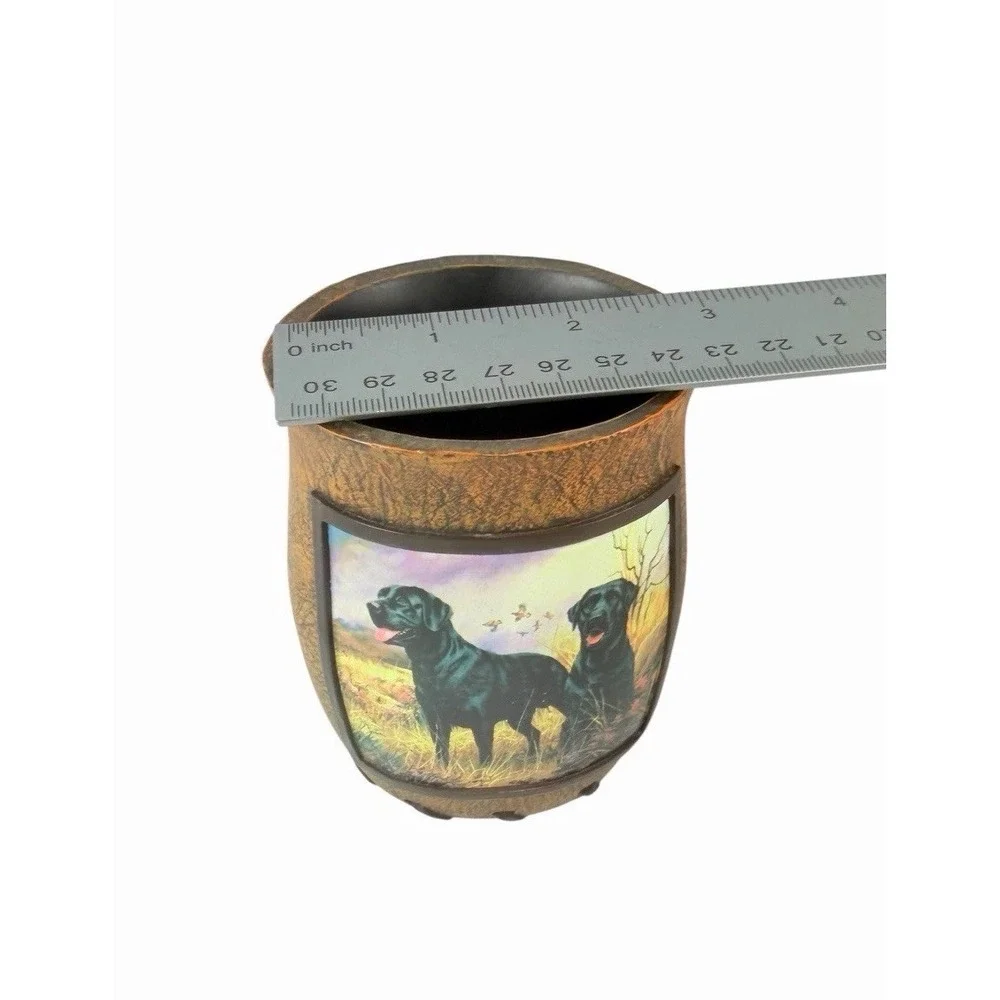 Country Labrador Dogs Tumbler Bathroom Utensil Cup Desk Organizer Robert J May